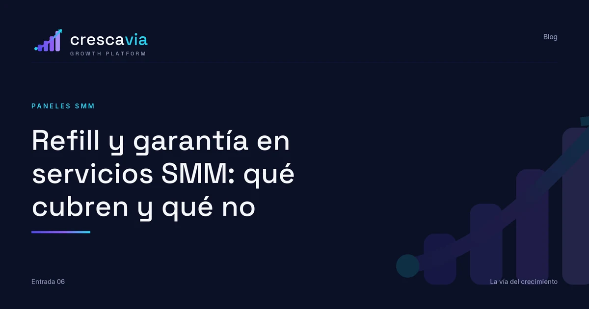 Refill y garantía en servicios SMM: qué cubren y qué no